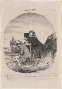 Monsieur dessine un paysage - Honoré Daumier
