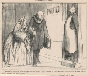 Monsieur le concierge, allant en soirée - Honoré Daumier