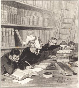 Monsieur, pardon si je vous gêne un peu... - Honoré Daumier