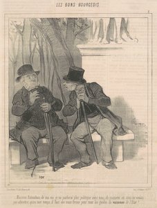 Mossieu Rabourdeau ... je ne parlerai plus politique avec vous .. - Honoré Daumier