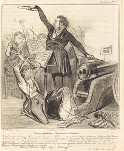 Musique pyrotechnique, charivarique et diabolique - Honoré Daumier