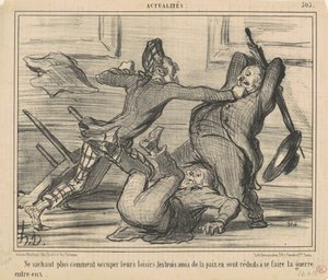Ne sachant plus comment utiliser leurs loisirs ... - Honoré Daumier