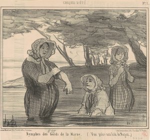 Nymphes des bords de la marene - Honoré Daumier