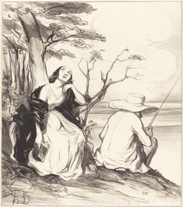 Ô douleur!... avoir rêvé... un époux... - Honoré Daumier