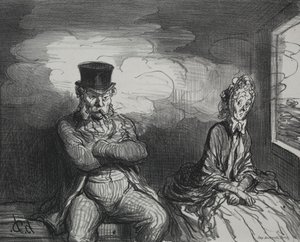 Dans le train : Un compagnon agréable, 1862 - Honoré Daumier
