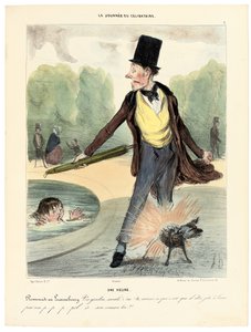 Une heure : Promenade dans les jardins du Luxembourg, 1839 - Honoré Daumier