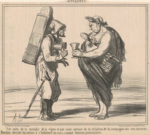 Par suite de la maladie de la vigne - Honoré Daumier