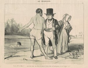 Pardon, Monsieur le Maire ! ... pourriez-vous ... - Honoré Daumier