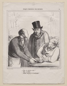 Esquisses parisiennes, planche 16 : Vous ne prendrez rien ? - Honoré Daumier