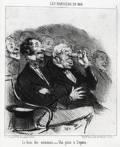 Parisiens en 1852: le banc des amateurs, vue prise à l