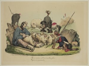 Pauvres moutons Ah! Vous avez beau faire...toujours on vous tondra - Honoré Daumier