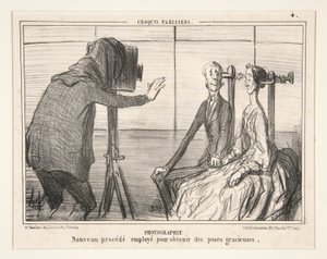Photographie. Nouveau procédé employé pour obtenir des poses gracieuses, de Croquis Parisiens - Honoré Daumier