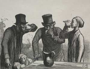 Physiologie du buveur : Les quatre âges - Honoré Daumier
