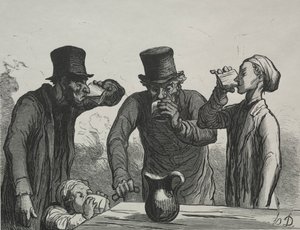 Physiologie du buveur : Les quatre âges - Honoré Daumier