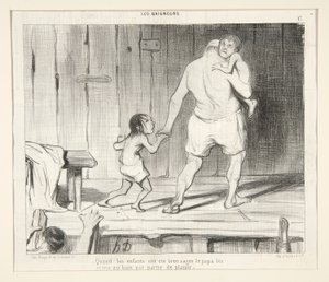 Quand les enfants ont été bien sages - Honoré Daumier