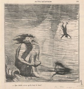 Que diable font-ils là-haut! - Honoré Daumier