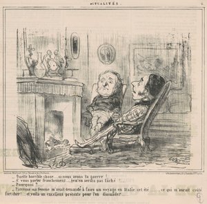 Quelle horrible chose ... si nous avons la guerre! ... - Honoré Daumier