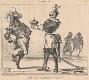 Qui veut de la couronne de Byzance? - Honoré Daumier