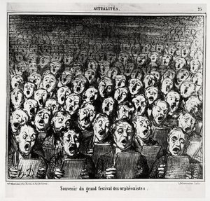 Souvenir de la grande fête des orphéonistes. Illustration d