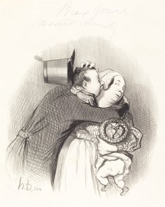 Rencontre de la paysanne - Honoré Daumier
