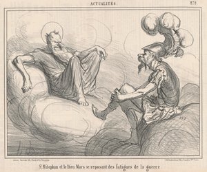 Saint Mitophan et le dieu Mars... - Honoré Daumier