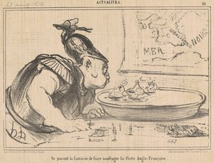 Se passant la fantaisie de faire naufrager... - Honoré Daumier