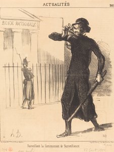 Surveillant la Commission de Surveillance - Honoré Daumier