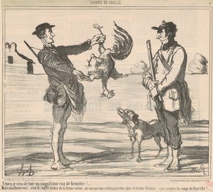 Tenez, je viens de tuer un magnifique ... - Honoré Daumier