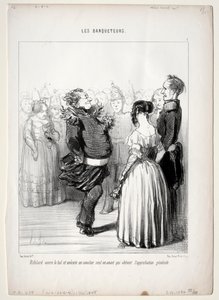 Les banqueteurs, planche 5 : Rifolard ouvre le bal - Honoré Daumier