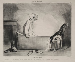 Les Baigneurs, planche 12 : Le Bain chaud, 28 octobre 1839 - Honoré Daumier