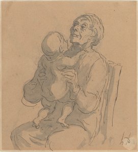 La grand-mère - Honoré Daumier
