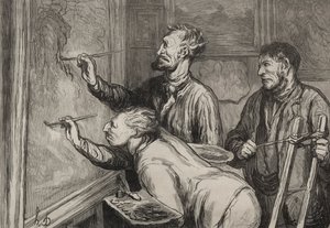 Les Peintres : Le dernier coup de pinceau, Exposition de 1868 - Honoré Daumier
