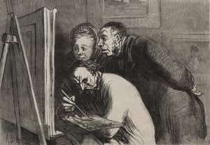 Les peintres : Les peintres et le bourgeois - Honoré Daumier