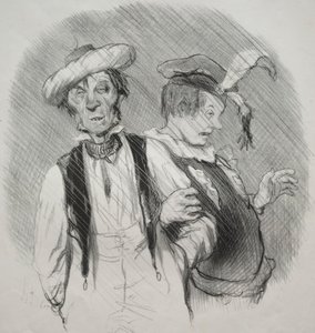 Les beaux jours de la vie, planche 18 : Mardi gras, 1844 - Honoré Daumier