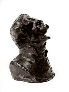 Les bustes des « Célébrités du Juste Milieu » Caricature de Charles Philipon, directeur de « La Caricature » et du « Charivari ». Journaliste. Le rire édenté. Sculpture par Honoré Daumier (19e siècle)