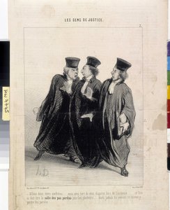 Les gens de justice. Caricature de Honoré Daumier, 37,5x28. Extrait du journal "Le Charivari", Musée des Beaux-Arts, Palais Longchamp, Marseille - Honoré Daumier
