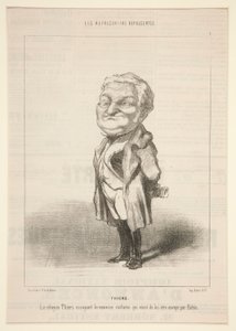 Thiers : le citoyen Thiers essayant le nouveau costume qui vient de lui être envoyé par Bavin