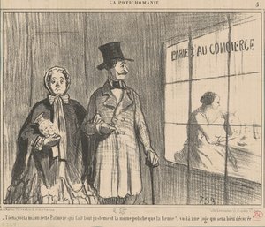 Tiens, voilà mamzelle Palmyre qui fait ... - Honoré Daumier