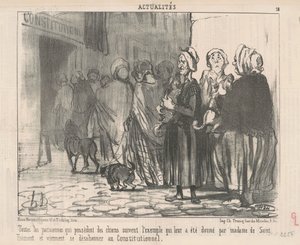 Toutes les Parisiennes qui possèdent des chiens... - Honoré Daumier