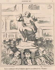 Triste contenance de la sculpture... - Honoré Daumier