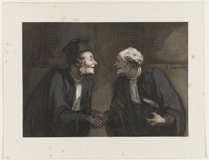 Deux avocats se serrant la main - Honoré Daumier