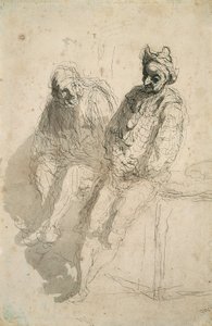 Deux saltimbanques - Honoré Daumier