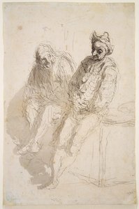 Deux saltimbanques, vers 1865-73 - Honoré Daumier
