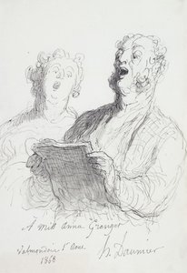 Deux chanteurs, 1868 - Honoré Daumier