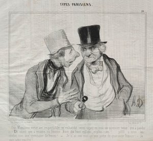 Types parisiens, planche 26 : Oui, Monsieur, votre air respectable m