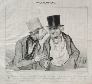 Types parisiens, planche 26 : Oui, Monsieur, votre air respectable m