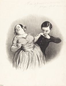 Un Début galant - Honoré Daumier
