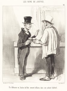 Un défenseur... causant... dans son cabinet habituel - Honoré Daumier