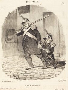 Un jour de grande revue - Honoré Daumier