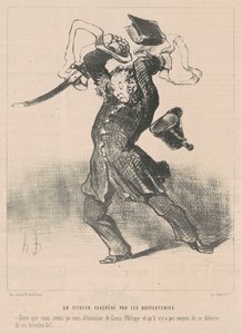 Un citoyen exaspéré par les buffleteries - Honoré Daumier
